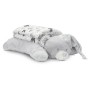 POFFY DUO WHITE BLANKET WITH GREY TEDDY BEAR  PILL