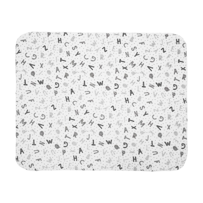 POFFY DUO WHITE BLANKET WITH GREY TEDDY BEAR  PILL