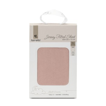 JERSEY FITTED SHEET 60/120+15 PINK