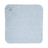 HOODED TOWEL WITH EMBROIDERY 90/90 CM  SOFT BLUE
