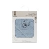 HOODED TOWEL WITH EMBROIDERY 90/90 CM  SOFT BLUE