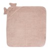 HOODED TOWEL WITH EMBROIDERY 90/90 CM ROSE SMOKE