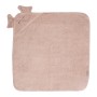 HOODED TOWEL WITH EMBROIDERY 90/90 CM ROSE SMOKE