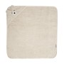 HOODED TOWEL WITH EMBROIDERY 90/90 CM SOFT BEIGE