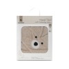 HOODED TOWEL WITH EMBROIDERY 90/90 CM SOFT BEIGE