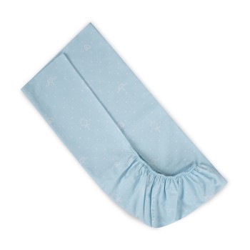 FITTED SHEET 60/120+15cm LITTLE BEAR BLUE
