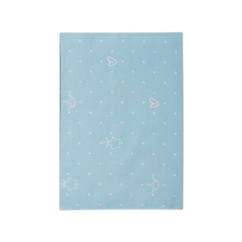 FLAT SHEET 150/100cm RANFORCE LITTLE BEAR BLUE