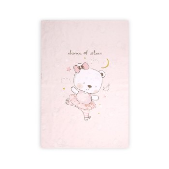 QUILT CASE WITH ZIP 140/95cm PINK BALLERINA BEAR