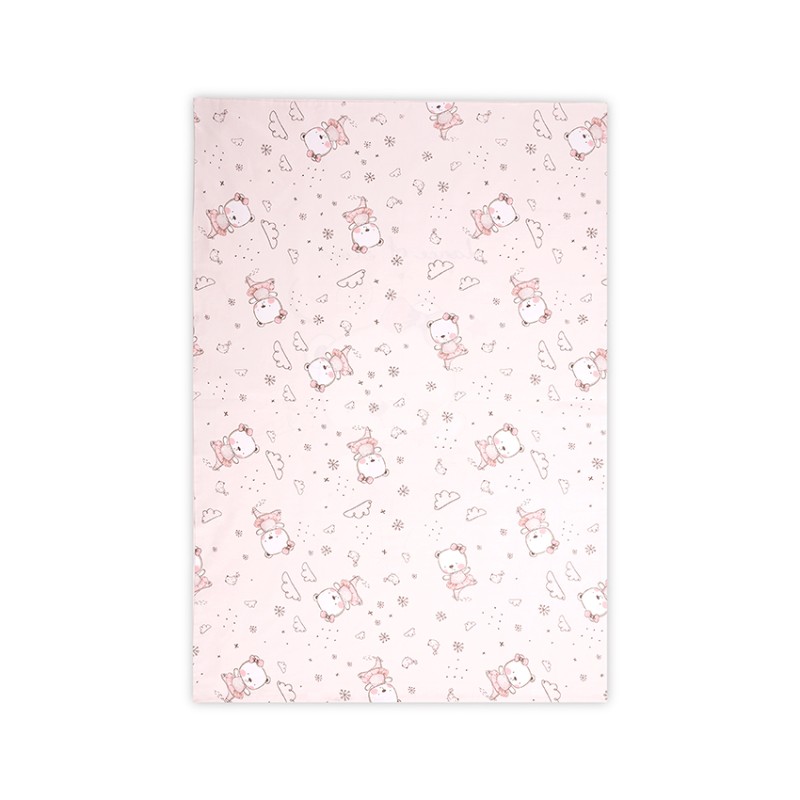 QUILT CASE WITH ZIP 140/95cm PINK BALLERINA BEAR
