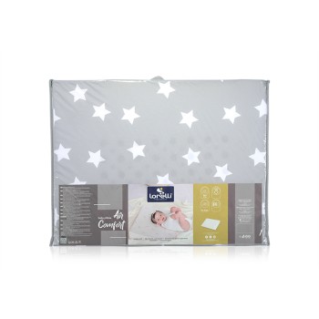 BABY PILLOW AIR COMFORT 60/45/9 CM GRAY STARS