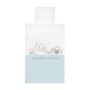 SET 3 PCS  COSY RANFORCE HAPPY FRIENDS BLUE