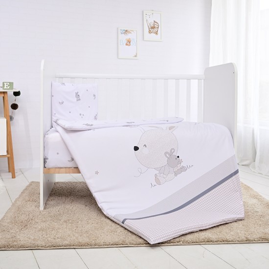 SET 3 PCS COSY RANFORCE LITTLE RABBITS GREY SET 3 PCS COSY RANFORCE LITTLE RABBITS GREY