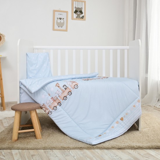 SET 3 PCS COSY RANFORCE TRAIN BLUE SET 3 PCS COSY RANFORCE TRAIN BLUE