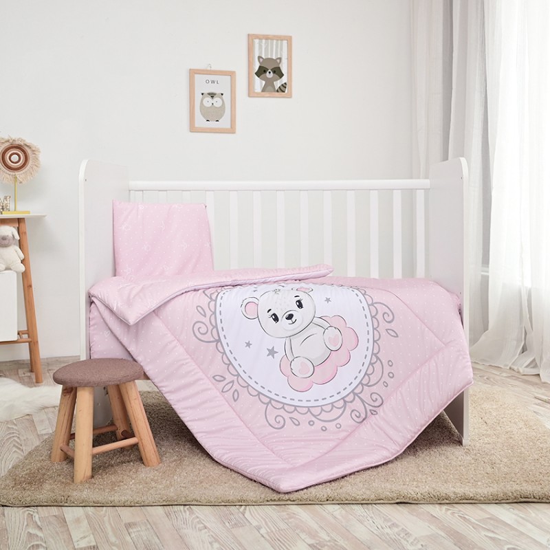 SET 5 PCS  COSY RANFORCE LITTLE BEAR PINK