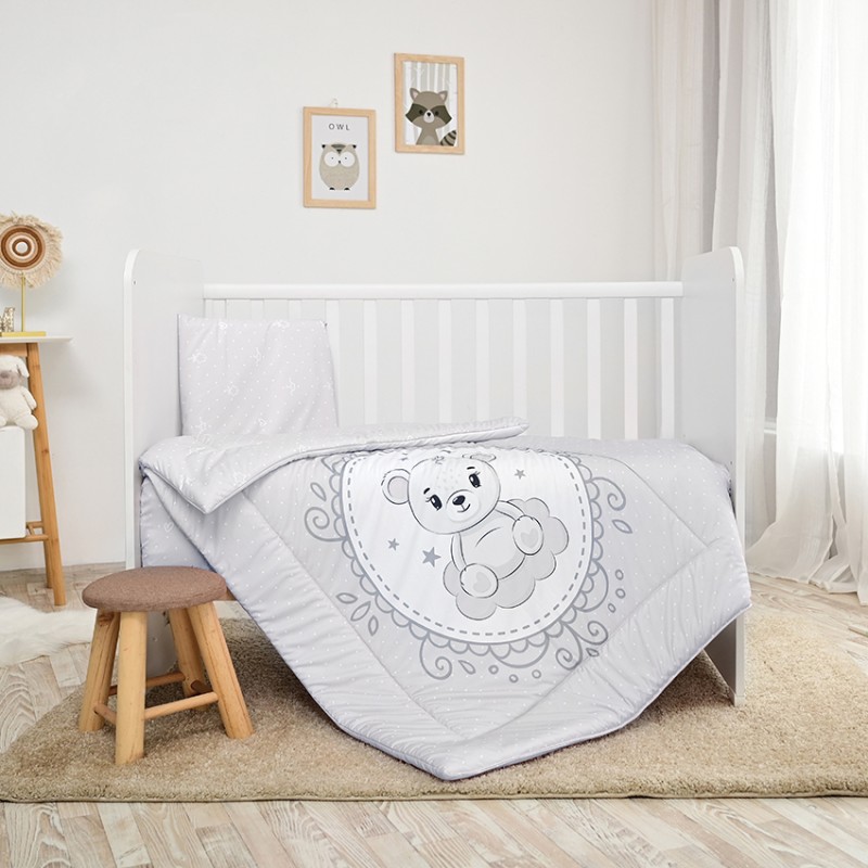 SET 5 PCS  COSY RANFORCE LITTLE BEAR GREY