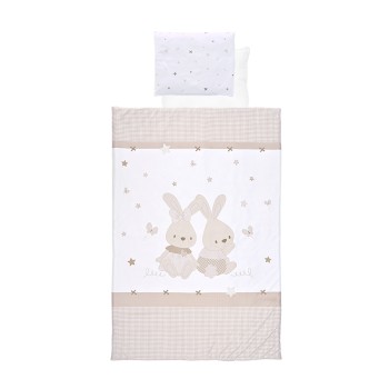 SET LORELLI - 4 PARTS RANFORCE HONEY BUNNY BEIGE