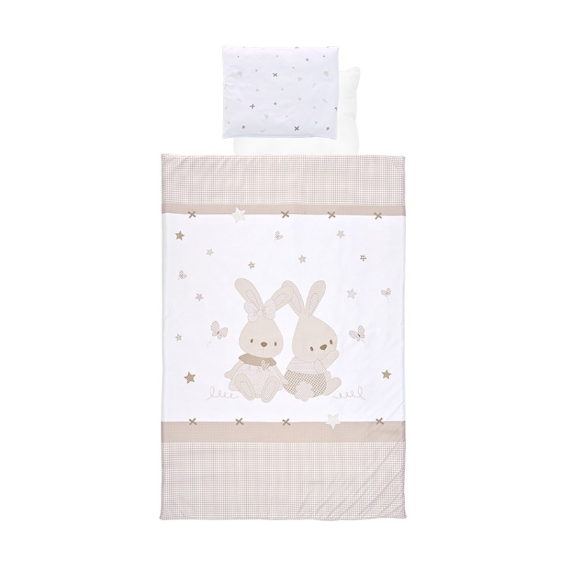 SET LORELLI - 4 PARTS RANFORCE HONEY BUNNY BEIGE