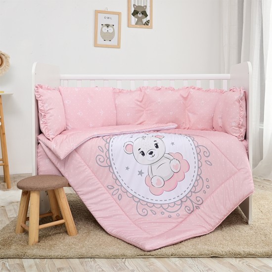 SET LILY 60/120 RANFORCE LITTLE BEAR PINK SET LILY 60/120 RANFORCE LITTLE BEAR PINK
