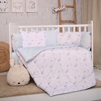 SET 5 PCS-4 ROUND PS.RANFORCE BLUE MOON & STARS