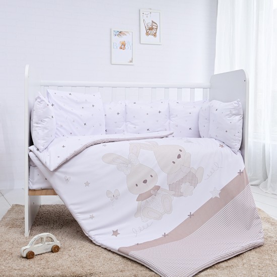 SET 5 PCS-4 ROUND PS.RANFORCE HONEY BUNNY BEIGE SET 5 PCS-4 ROUND PS.RANFORCE HONEY BUNNY BEIGE