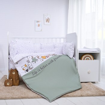 SET TREND RANFORCE HAPPY FRIENDS MINT