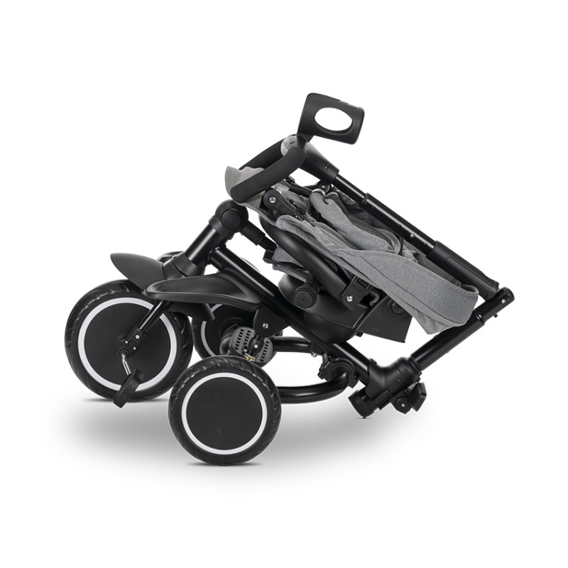 FOLDING TRICYCLE FRECCIA GREY WITH ROTATION 360