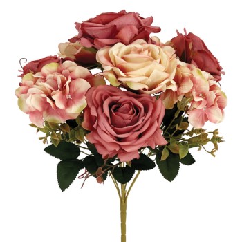 ΒΥΣΣΙΝΙ/ΣΟΜΟΝ ΠΑΣΤΕΛ ΜΠΟΥΚΕΤΟ ΤΡΙΑΝΤΑΦΥΛΛΟ/ΟΡΤΑΝΣΙΑ  Χ9 - Y43cm 12/48ΚΙΒ