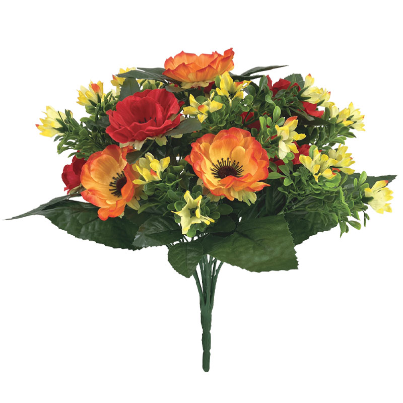 ΜΠΟΥΚΕΤΟ ΠΑΠΑΡΟΥΝΑΣ ΠΟΡΤΟΚΑΛΙ/ΚΟΚΚΙΝΟ ΑΝΘΑΚΙΑ ΕΚΡΟΥ - Υ40cm 4/20ΚΙΒ