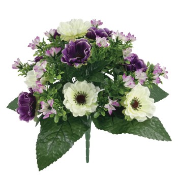 ΜΠΟΥΚΕΤΟ ΠΑΠΑΡΟΥΝΑΣ & ΑΝΘΑΚΙΑ ΜΩΒ/ΕΚΡΟΥ - Υ40cm 4/20ΚΙΒ