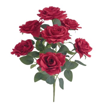 ΜΠΟΥΚΕΤΟ ΚΟΚΚΙΝA ΤΡΙΑΝΤΑΦΥΛΛA 8 ΛΟΥΛΟΥΔΙΑ - Υ71cm 16/80ΚΙΒ