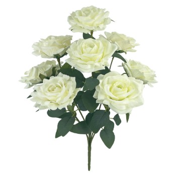ΜΠΟΥΚΕΤΟ ΛΕΥΚΑ ΤΡΙΑΝΤΑΦΥΛΛΑ 8 ΛΟΥΛΟΥΔΙΑ - Υ71cm 16/80ΚΙΒ