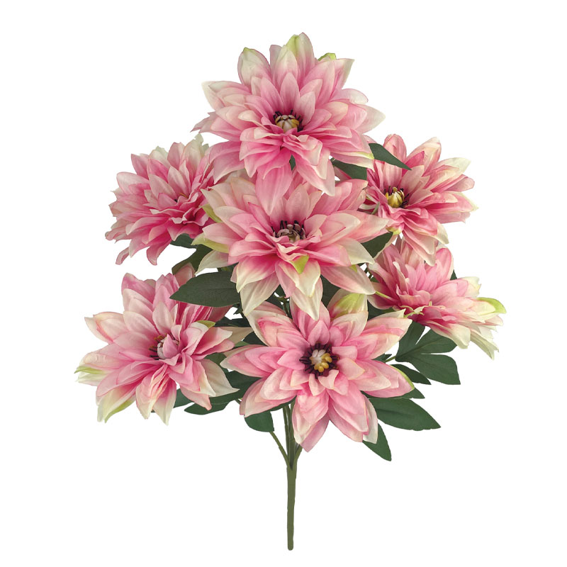 ΜΠΟΥΚΕΤΟ ΡΟΖ/ΕΚΡΟΥ ΧΡΥΣΑΝΘΕΜA 8 ΛΟΥΛΟΥΔΙΑ - Υ71cm 16/80ΚΙΒ