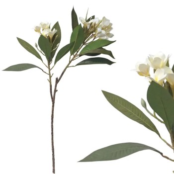 ΚΛΑΔΙ ΠΛΟΥΜΕΡΙΑ ΛΕΥΚΟ REAL TOUCH ΜΕ 2 ΚΛΑΔΙΑ ~ 10 ΛΟΥΛΟΥΔΙΑ  - Υ83cm 12/96ΚΙΒ
