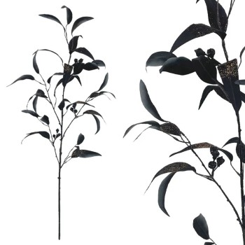 ΚΛΑΔΙ ΕΥΚΑΛΥΠΤΟΥ ΜΑΥΡΟ/ΧΡΥΣΟ ΜΕ ΚΑΡΠΟΥΣ ΚΑΙ ΓΚΛΙΤΕΡ - Φ30x99cm 24/144ΚΙΒ