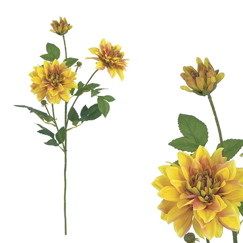 ΚΛΑΔΙ ΝΤΑΛΙΑ ΚΙΤΡΙΝΟ Χ3 ΑΝΘΗ - 68cm 24/240ΚΙΒ