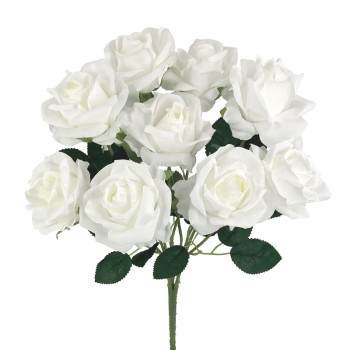 ΜΠΟΥΚΕΤΟ ΤΡΙΑΝΤΑΦΥΛΛΟ ΛΕΥΚΟ Χ10 - Φ30x43cm 12/120KIB