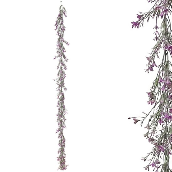 ΓΙΡΛΑΝΤΑ ΠΡΑΣΙΝΑΔΑΣ ME ΜΩΒ ΑΝΘΑΚΙΑ - Υ180cm 3/36ΚΙΒ ΓΙΡΛΑΝΤΑ ΠΡΑΣΙΝΑΔΑΣ ME ΜΩΒ ΑΝΘΑΚΙΑ - Υ180cm 3/36ΚΙΒ