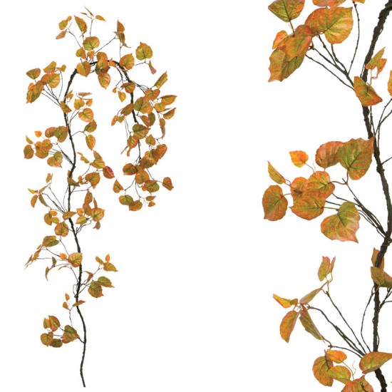 ΓΙΡΛΑΝΤΑ ΚΛΑΡΑ ΜΕ ΠΡΑΣΙΝΟ/ΚΑΦΕ ΦΥΛΛΑ - Υ240cm 120/ΚΙΒ ΓΙΡΛΑΝΤΑ ΚΛΑΡΑ ΜΕ ΠΡΑΣΙΝΟ/ΚΑΦΕ ΦΥΛΛΑ - Υ240cm 120/ΚΙΒ