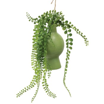 ΚΡΕΜΑΣΤΗ ΣΤΑΜΝΑ ΠΡΑΣΙΝΗ ΜΕ ΠΑΧΥΦΥΤΟ - 30x10x38cm 12/ΚΙΒ