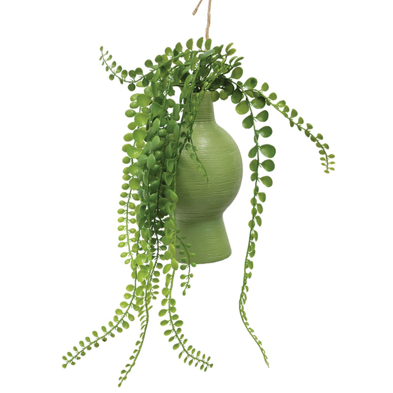 ΚΡΕΜΑΣΤΗ ΣΤΑΜΝΑ ΠΡΑΣΙΝΗ ΜΕ ΠΑΧΥΦΥΤΟ - 30x10x38cm 12/ΚΙΒ