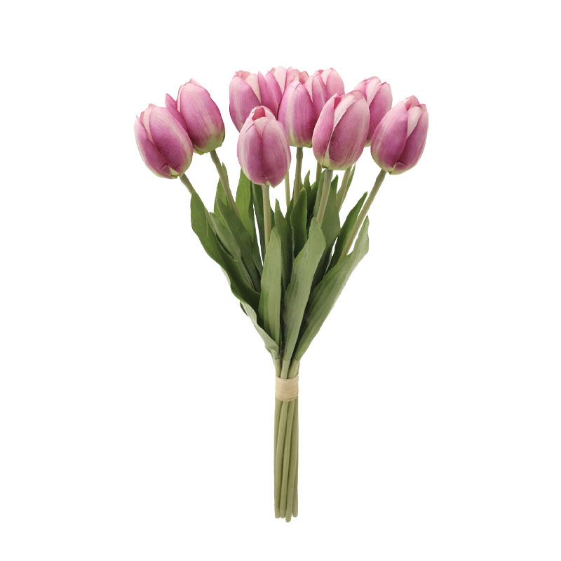 ΜΠΟΥΚΕΤΟ ΤΟΥΛΙΠΕΣ ΛΙΛΑ ΜΕ 10 ΑΝΘΗ - Φ14x45cm 24/192ΚΙΒ