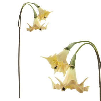 ΔΙΑΚΟΣΜΗΤΙΚΟ ΚΛΑΔΙ ΛΙΛΙΟΥΜ ΜΕ 2 ΑΝΘΗ REAL TOUCH ΜΠΕΖ - 20x14x98cm 12/72ΚΙΒ