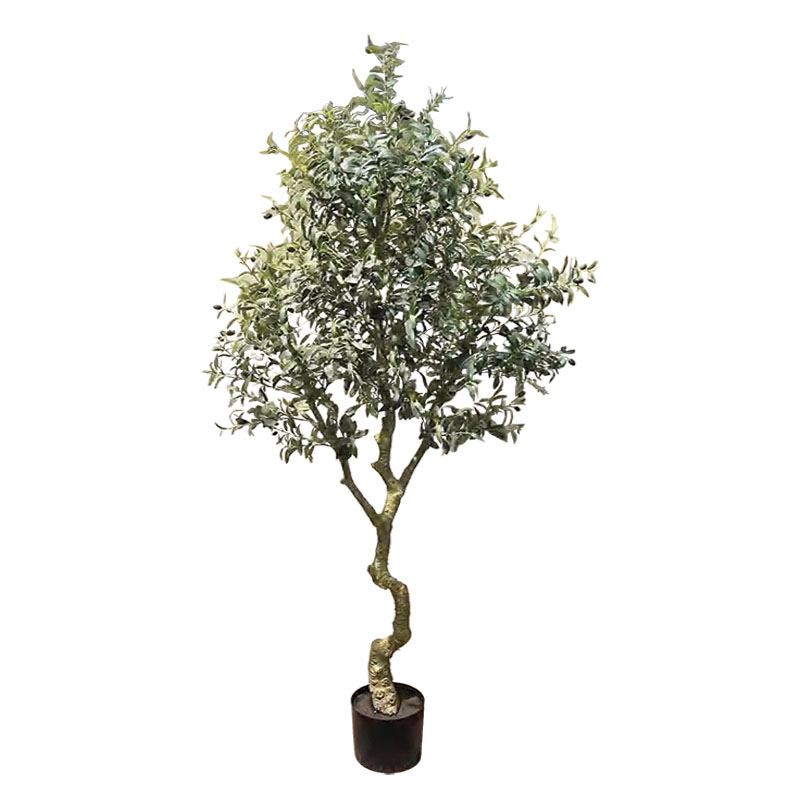 ΤΕΧΝΗΤΟ ΔΕΝΤΡΟ ΕΛΙΑ ΠΡΑΣΙΝΟ ΜΕ ΚΑΡΠΟΥΣ ΣΕ ΚΑΣΠΩ - Υ200CM 2/ΚΙΒ