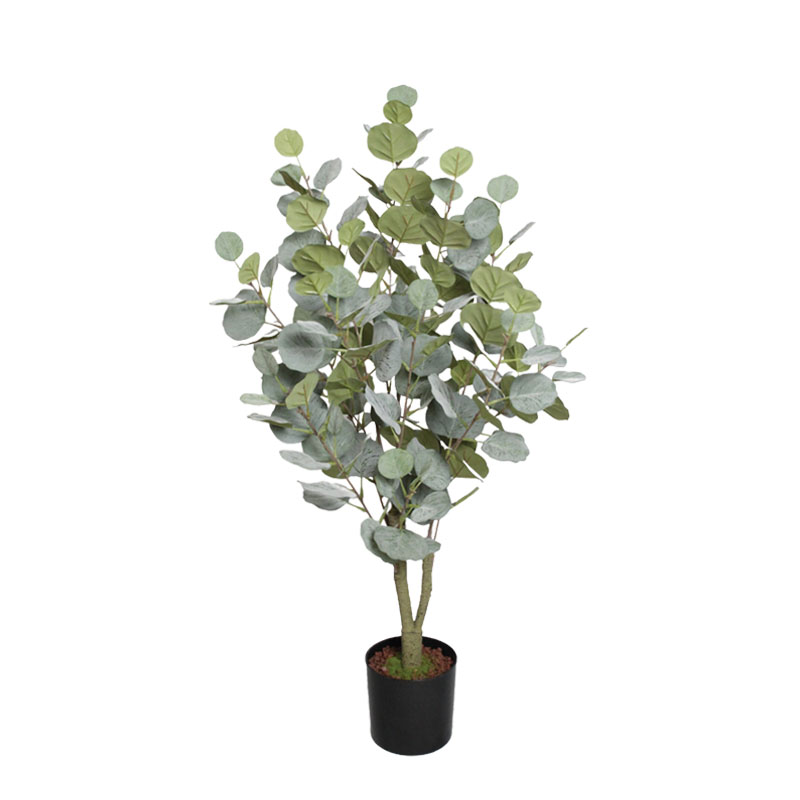 ΤΕΧΝΗΤΟ ΔΕΝΤΡΟ ΕΥΚΑΛΥΠΤΟΣ ΣΕ ΓΛΑΣΤΡΑ ΠΡΑΣΙΝΟ - Y80cm 4/ΚΙΒ