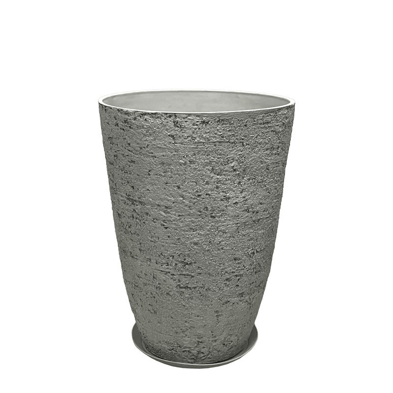 STONE POLYRESIN ΚΑΣΠΩ ΜΕ ΠΙΑΤΟ ΓΚΡΙ ΦΘΑΡΜΕΝΟΣ ΒΡΑΧΟΣ ΜΕΣΑΙΟ - Φ43x60cm