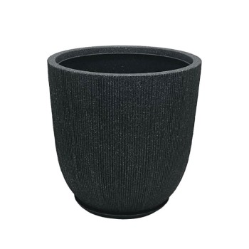 POLYRESIN ΚΑΣΠΩ ΜΕ ΠΙΑΤΟ ΜΑΥΡΟ ΓΡΑΝΙΤΗ ΡΙΓΩΤΟ ΜΕΓΑΛΟ - Φ44x44.5cm