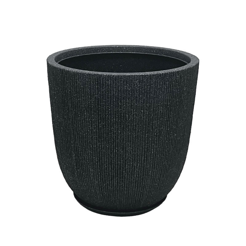 POLYRESIN ΚΑΣΠΩ ΜΕ ΠΙΑΤΟ ΜΑΥΡΟ ΓΡΑΝΙΤΗ ΡΙΓΩΤΟ ΜΕΓΑΛΟ - Φ44x44.5cm