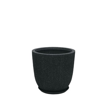 POLYRESIN ΚΑΣΠΩ ΜΕ ΠΙΑΤΟ ΜΑΥΡΟ ΓΡΑΝΙΤΗ ΡΙΓΩΤΟ ΜΙΚΡΟ - Φ31x31.5cm