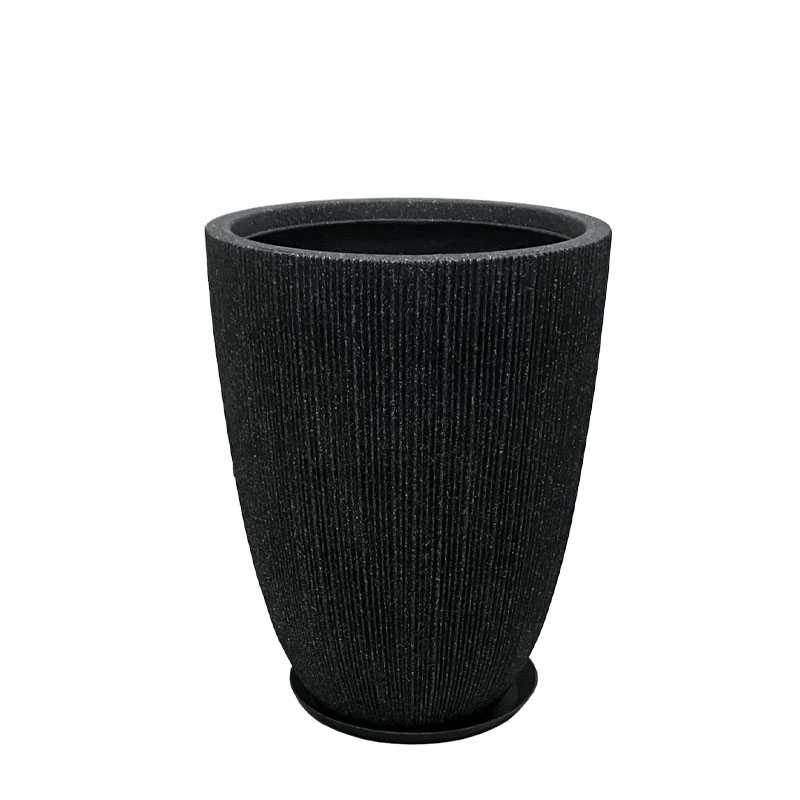 POLYRESIN ΚΑΣΠΩ ΜΕ ΠΙΑΤΟ ΜΑΥΡΟ ΓΡΑΝΙΤΗ ΡΙΓΩΤΟ ΜΑΚΡΥ ΜΕΣΑΙΟ - Φ37x48.5cm