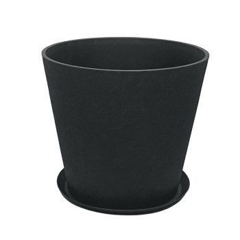 STONE POLYRESIN ΚΑΣΠΩ ΜΕ ΠΙΑΤΟ ΜΑΥΡΟ ΑΝΘΡΑΚΙ ΜΕΓΑΛΟ - Φ50x44.5cm